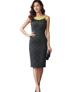 Bettie Page Polka Dot Pinup Style Pencil Retro Dress XS